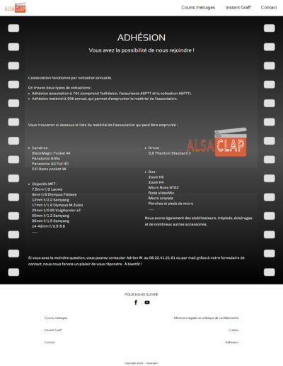 page adhésion